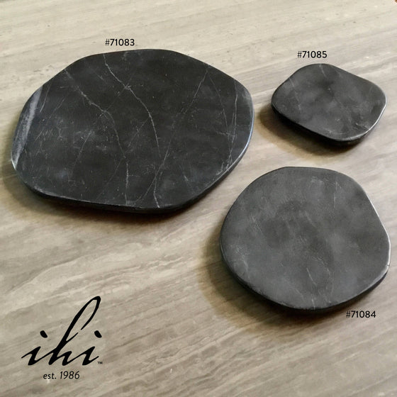 Black Marble Free Form Plate, Sm