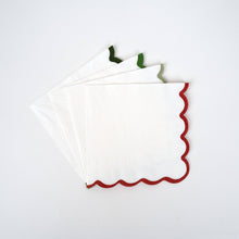  Holiday Scallop Cocktail Napkins