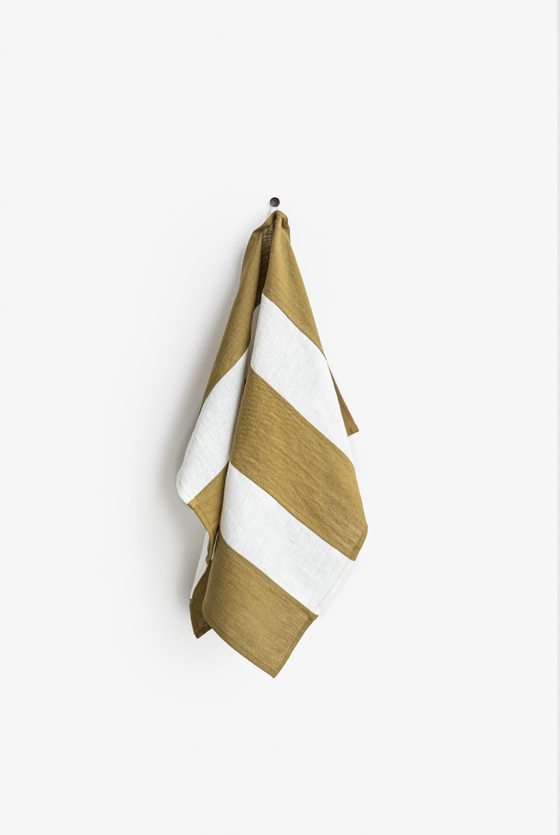 Striped Linen Tea Towel
