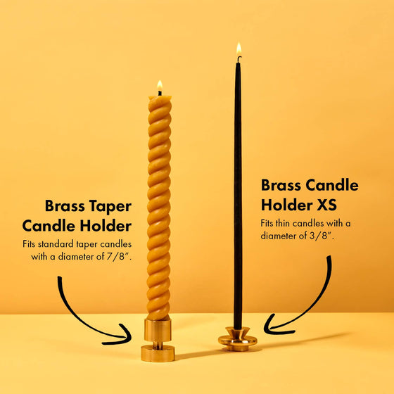 Arnadottir Brass Taper Candle Holder