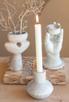 Large Marble Taper Candle Holder