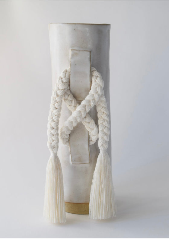 White Figure 8 Vase