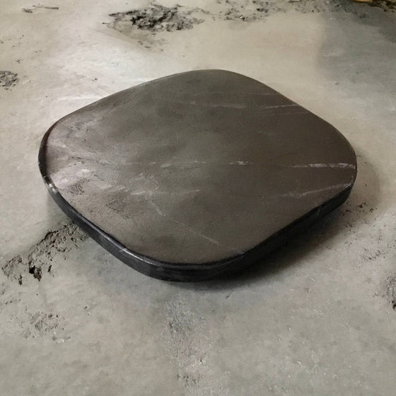 Black Marble Free Form Plate, Sm