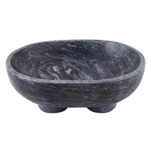  Charcoal Marble Footed Bowl