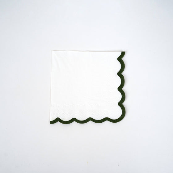 Holiday Scallop Cocktail Napkins