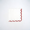 Holiday Scallop Cocktail Napkins