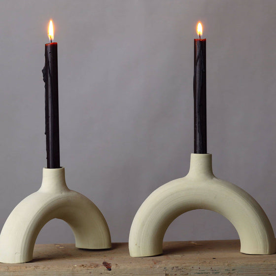 Ceramic Arc Candle Holder