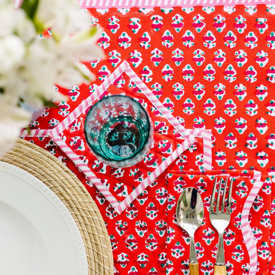 Merri Block Print Tablecloth