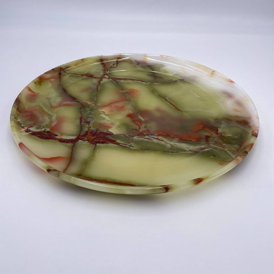 Rimmed Serving Platter in Marble or Onyx