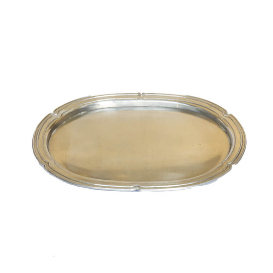 Vintage Pewter Oval Tray