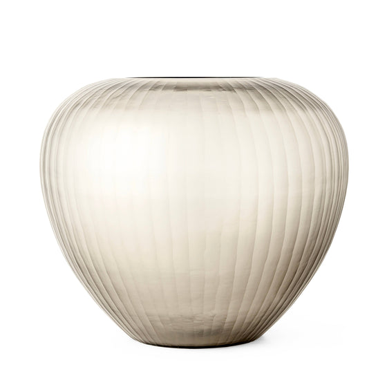 Organic hand brown glass vase