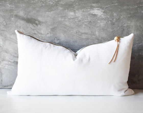Washed Linen Lumbar Pillow