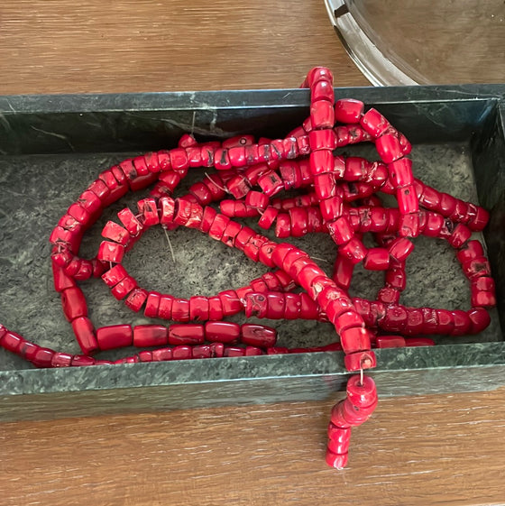 Red Coral Bead Strand