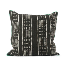  Mud cloth black and white with green pipping